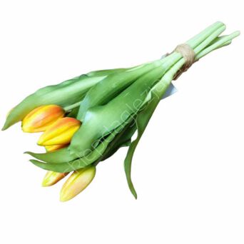 Bukiet Tulipan gumowy żółto-pomarańczowy 7szt