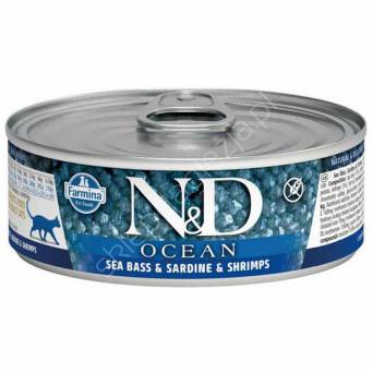 Farmina N&D Cat puszka Ocean Sea bass 80g