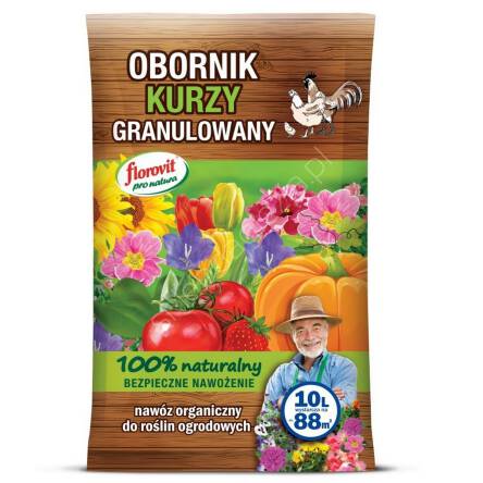 Nawóz obornik granulowany kurzy  10l Pro Natura, kurzak granulowany