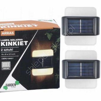 Lampa solarna LED Kinkiet kpl. 2 szt. ciepły biały