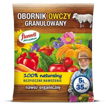 Nawóz obornik granulowany owczy  5l Pro Natura