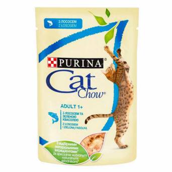 Purina    85g Cat Chow saszetka Łosoś i fasola 