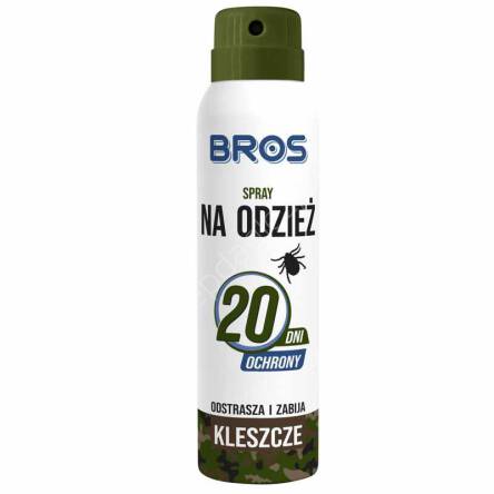 BROS Spray na odzież odstrasza i zabija kleszcze 120ml