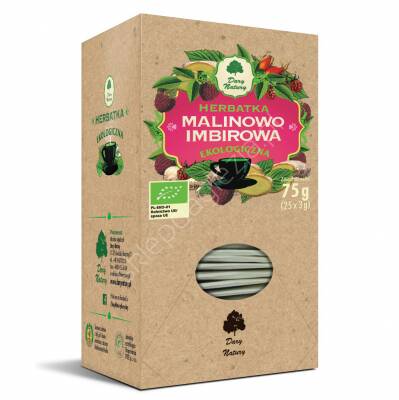 Herbata Eko Malinowo-imbirowa 25x3g