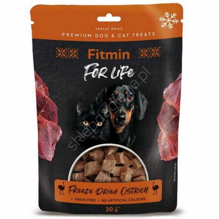 Fitmin przysmak struś 80% drób 20% liofiliz 30g