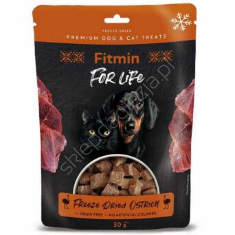 Fitmin przysmak struś 80% drób 20% liofiliz 30g