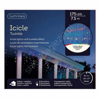 Lampki 175 LED kolor sople 7,5m