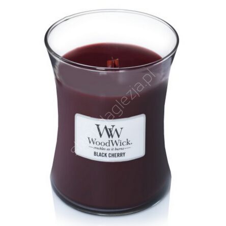 Świeca Wood Wick średnia Black Cherry