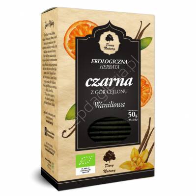 Herbata Eko Czarna Waniliowa 25x2g