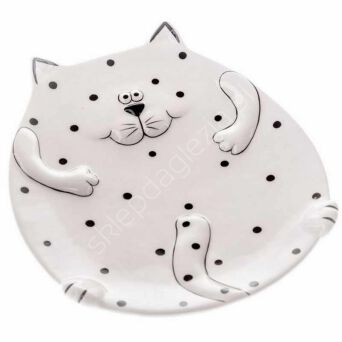 Talerz ceramiczny kotek