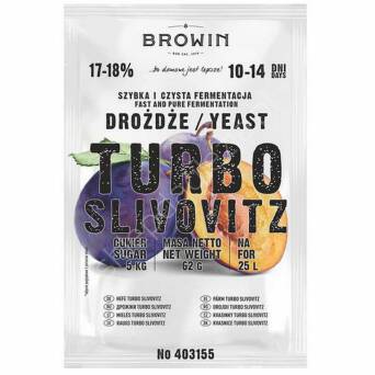 Drożdże gorzelnicze Turbo Slivovitz 62g