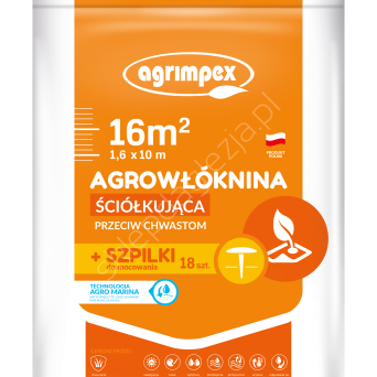 Agrowłóknina 1,6*10 Marina P50 czarna+szpilki