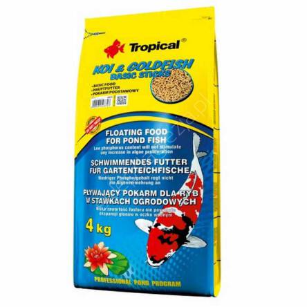 Pokarm dla ryb  4kg Koi&Goldfish Basic Sticks