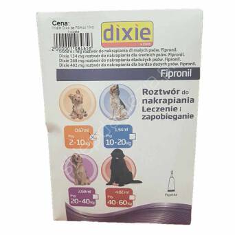 Krople Dixie dla PSA do 10kg. 1-pipeta