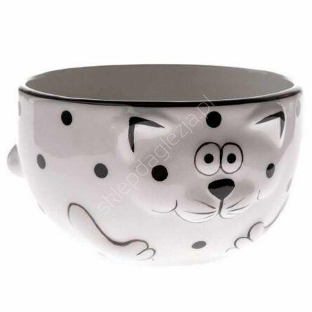 Miska ceramiczna z kotkiem
