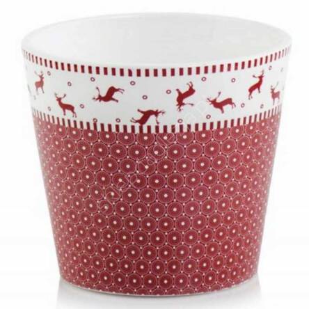 Doniczka cer P 39.063.14 X-mas deco pot