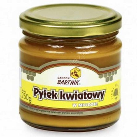 Miód z pyłkiem kwiatowym 0,25kg słoik