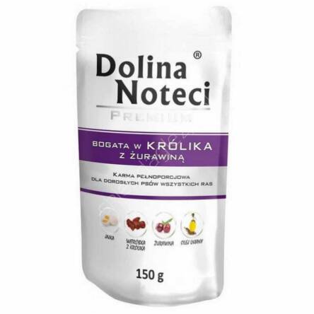 Rafi Dolina Noteci 150g dla psa królik żurawina