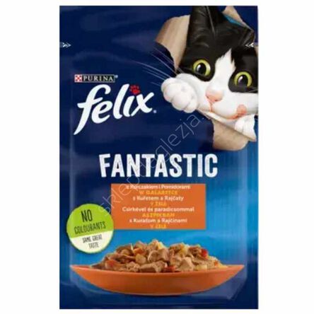 Purina    85g Felix Sensations saszetka kura i pom